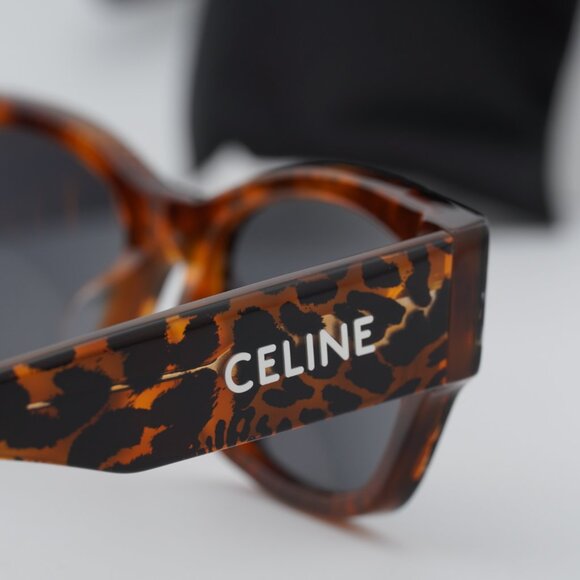 Celine CL40197U 99A Square Sunglasses - Brown Animal Havana/Grey main image 4